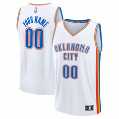 Oklahoma City Thunder Fast Break Custom Jersey - Association Edition - White sale
