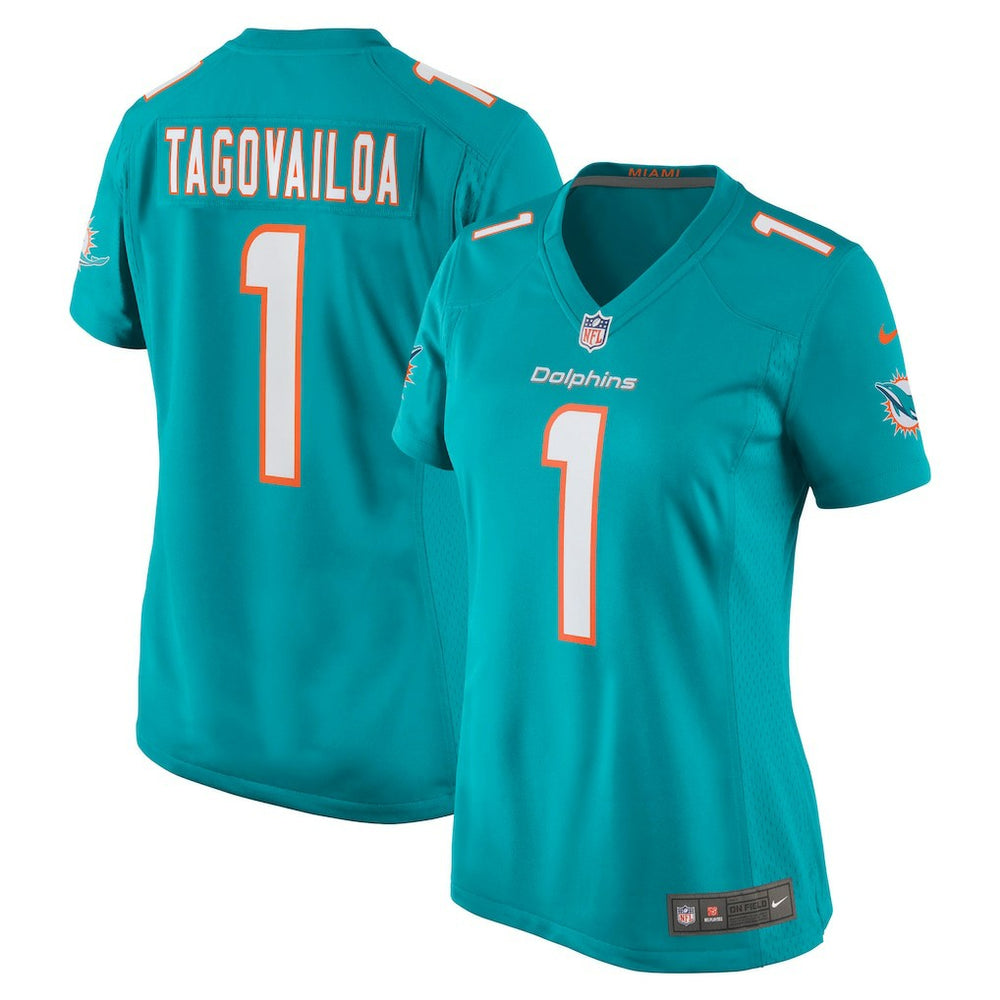 Tua Tagovailoa Miami Dolphins Women's Game Jersey - Aqua on sale