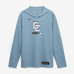 Washington Nationals City Connect Dri-FIT Long Sleeve Hooded T-Shirt Blue
