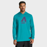 Arizona Diamondbacks City Connect Dri-FIT Long Sleeve Hooded T-Shirt Aqua