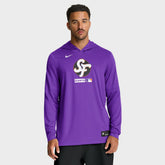 San Francisco Giants City Connect Dri-FIT Long Sleeve Hooded T-Shirt Purple