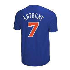 Carmelo Anthony New York Knicks Hardwood Classics Retro Name & Number T-Shirt - Royal cheap