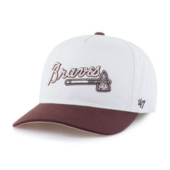Atlanta Braves Unisex Love Letter Adjustable Hitch Hat Stone/Burgundy
