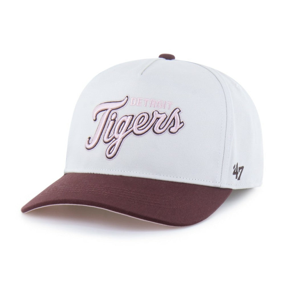 Detroit Tigers Unisex Love Letter Adjustable Hitch Hat Stone/Burgundy