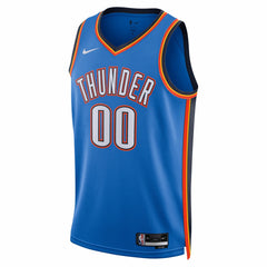 Oklahoma City Thunder Unisex 2025 NBA Finals Patch Custom Swingman Jersey - Blue - Icon Edition on sale