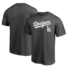 Los Angeles Dodgers Team Lockup T-Shirt Charcoal