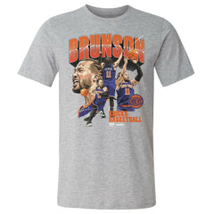 Jalen Brunson New York Knicks 500 Level Collage T-Shirt - Heather Gray sale