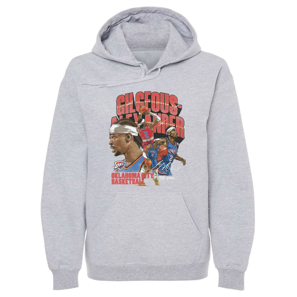 Shai Gilgeous-Alexander Oklahoma City Thunder 500 Level Collage Pullover Hoodie - Gray discount