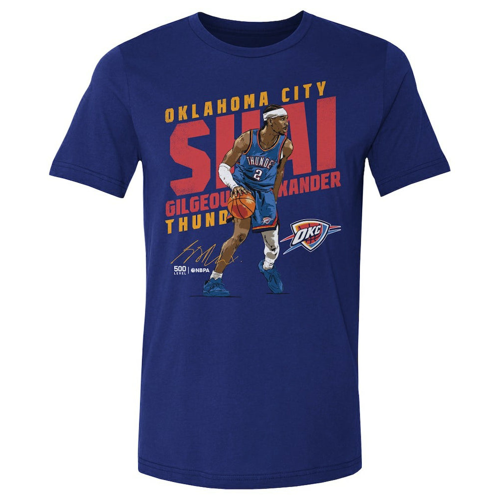 Shai Gilgeous-Alexander Oklahoma City Thunder 500 Level Slant T-Shirt - Blue online