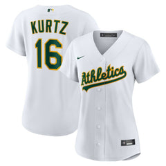 Nick Kurtz Athletics Women's Home Replica Player Jersey White