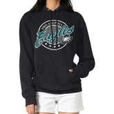 Philadelphia Eagles G-III 4Her by Carl Banks Women's Pinstripe Circle Fleece Pullover Hoodie - Black sale