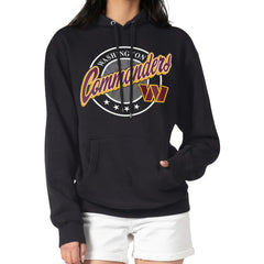 Washington Commanders G-III 4Her by Carl Banks Women's Pinstripe Circle Fleece Pullover Hoodie - Black on sale