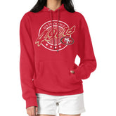 San Francisco 49ers G-III 4Her by Carl Banks Women's Pinstripe Circle Fleece Pullover Hoodie - Scarlet sale