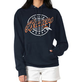 Denver Broncos G-III 4Her by Carl Banks Women's Pinstripe Circle Fleece Pullover Hoodie - Navy discount