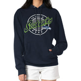 Seattle Seahawks G-III 4Her by Carl Banks Women's Pinstripe Circle Fleece Pullover Hoodie - College Navy outlet