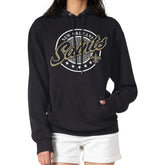 New Orleans Saints G-III 4Her by Carl Banks Women's Pinstripe Circle Fleece Pullover Hoodie - Black for sale