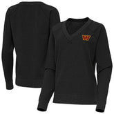 Washington Commanders Antigua Women's Varsity Tri-Blend V-Neck Long Sleeve T-Shirt - Heather Black online