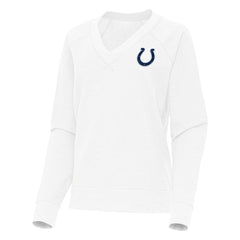 Indianapolis Colts Antigua Women's Varsity Tri-Blend V-Neck Long Sleeve T-Shirt - White for sale