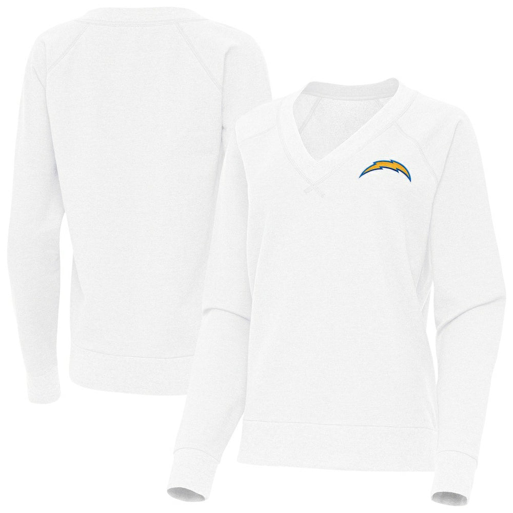 Los Angeles Chargers Antigua Women's Varsity Tri-Blend V-Neck Long Sleeve T-Shirt - White online