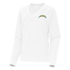 Los Angeles Chargers Antigua Women's Varsity Tri-Blend V-Neck Long Sleeve T-Shirt - White online