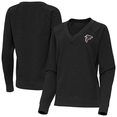 Atlanta Falcons Antigua Women's Varsity Tri-Blend V-Neck Long Sleeve T-Shirt - Heather Black online