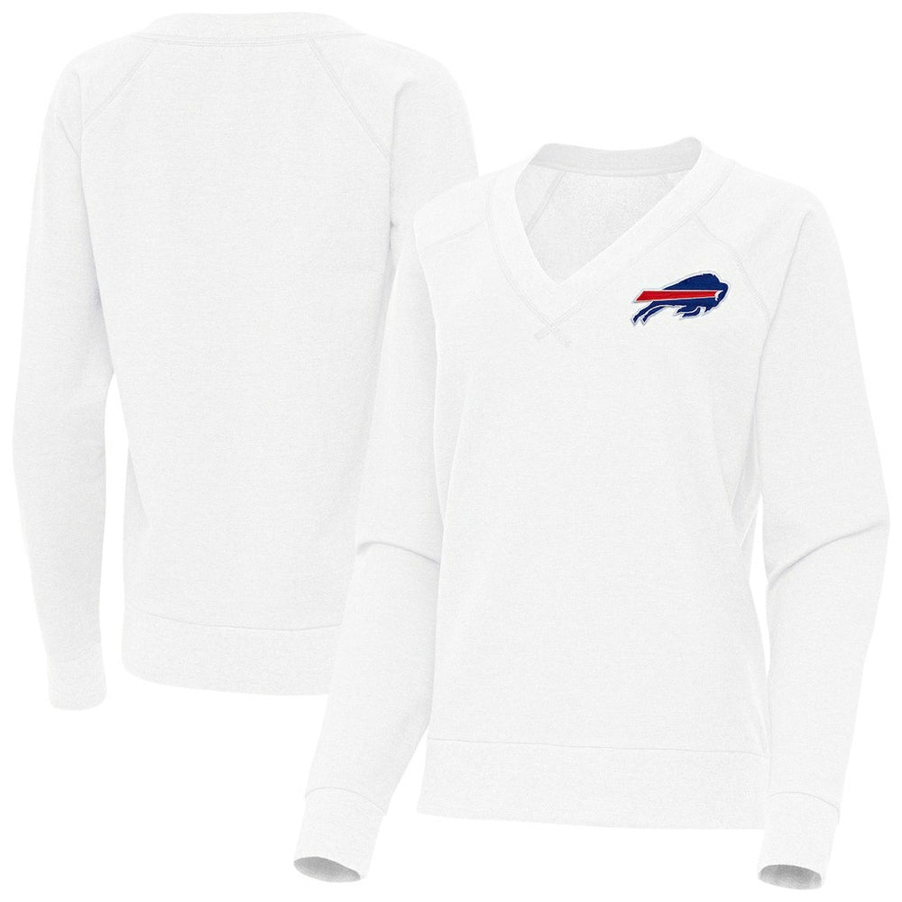Buffalo Bills Antigua Women's Varsity Tri-Blend V-Neck Long Sleeve T-Shirt - White for sale