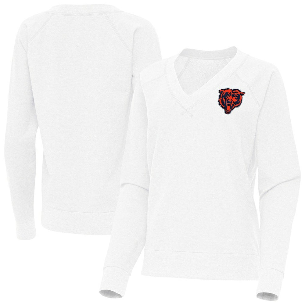 Chicago Bears Antigua Women's Varsity Tri-Blend V-Neck Long Sleeve T-Shirt - White cheap