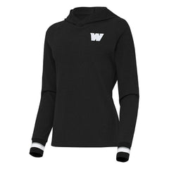 Washington Commanders Antigua Women's Trek Raglan Pullover Hoodie - Black cheap