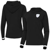 Las Vegas Raiders Antigua Women's Trek Raglan Pullover Hoodie - Black sale
