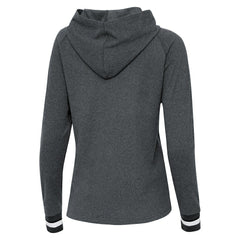 Cleveland Browns Antigua Women's Trek Raglan Pullover Hoodie - Heather Charcoal outlet