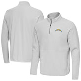 Los Angeles Chargers Antigua Step Up Quarter-Zip Pullover - Gray on sale