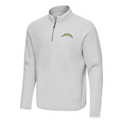 Los Angeles Chargers Antigua Step Up Quarter-Zip Pullover - Gray on sale