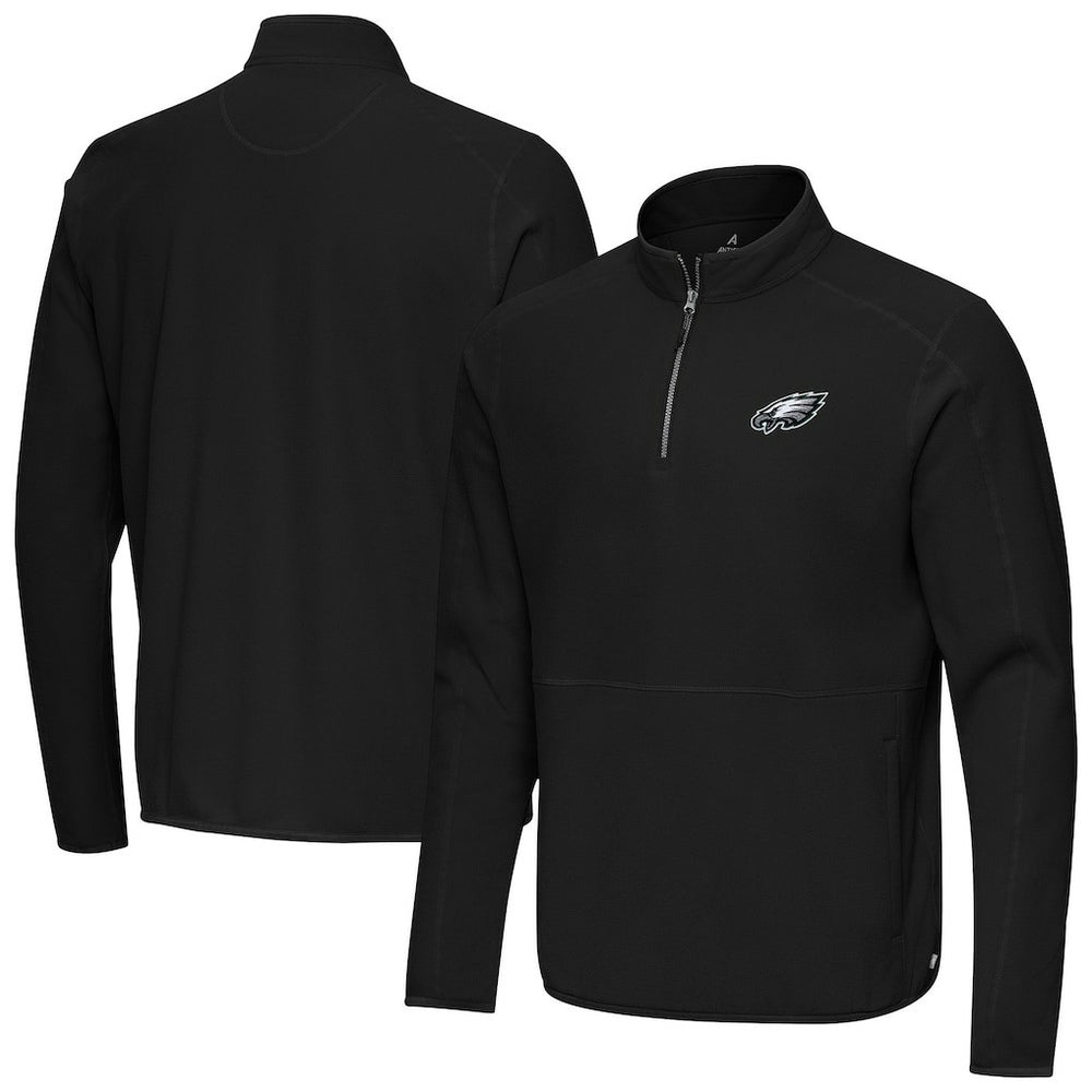 Philadelphia Eagles Antigua Step Up Quarter-Zip Pullover - Black outlet