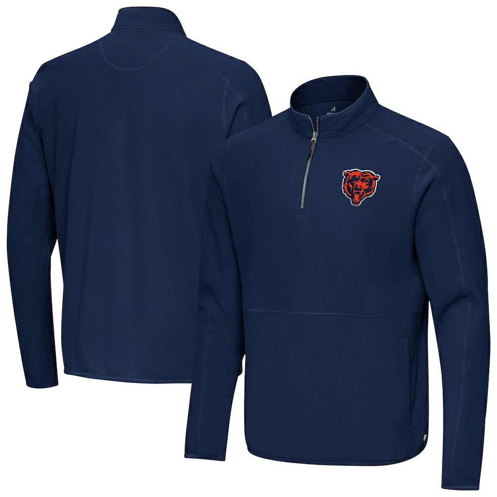 Chicago Bears Antigua Step Up Quarter-Zip Pullover - Navy for sale