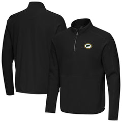 Green Bay Packers Antigua Step Up Quarter-Zip Pullover - Black cheap