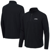 New York Jets Antigua Sync Tri-Blend Quarter-Zip Pullover - Heather Black online