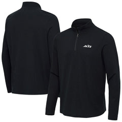 New York Jets Antigua Sync Tri-Blend Quarter-Zip Pullover - Heather Black online