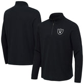 Las Vegas Raiders Antigua Sync Tri-Blend Quarter-Zip Pullover - Heather Black online