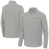 Los Angeles Chargers Antigua Sync Tri-Blend Quarter-Zip Pullover - Heather Gray on sale