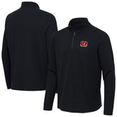 Cincinnati Bengals Antigua Sync Tri-Blend Quarter-Zip Pullover - Heather Black outlet