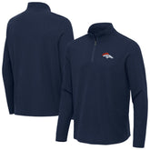 Denver Broncos Antigua Sync Tri-Blend Quarter-Zip Pullover - Heather Navy outlet