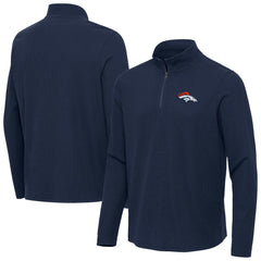 Denver Broncos Antigua Sync Tri-Blend Quarter-Zip Pullover - Heather Navy outlet
