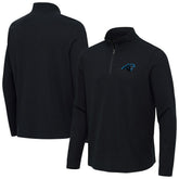 Carolina Panthers Antigua Sync Tri-Blend Quarter-Zip Pullover - Heather Black cheap