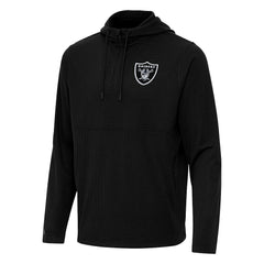 Las Vegas Raiders Antigua Connected Quarter-Zip Pullover Hoodie - Black cheap