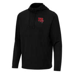 Tampa Bay Buccaneers Antigua Connected Quarter-Zip Pullover Hoodie - Black outlet