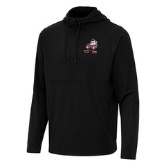 Cleveland Browns Antigua Throwback Connected Quarter-Zip Pullover Hoodie - Black discount