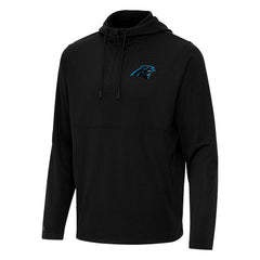 Carolina Panthers Antigua Connected Quarter-Zip Pullover Hoodie - Black cheap