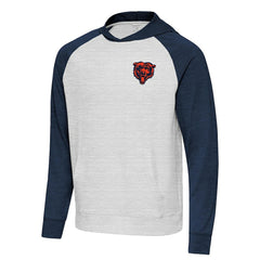 Chicago Bears Antigua Urgent Pullover Hoodie - Heather Navy/Gray for sale