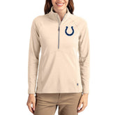 Indianapolis Colts Cutter & Buck Women's Adapt Eco Knit Stretch Recycled Raglan Half-Zip Pullover - Tan cheap