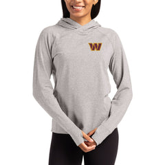 Washington Commanders Cutter & Buck Women's Primary Logo Adapt Knit Recycled Raglan Pullover Hoodie - Heather Gray sale